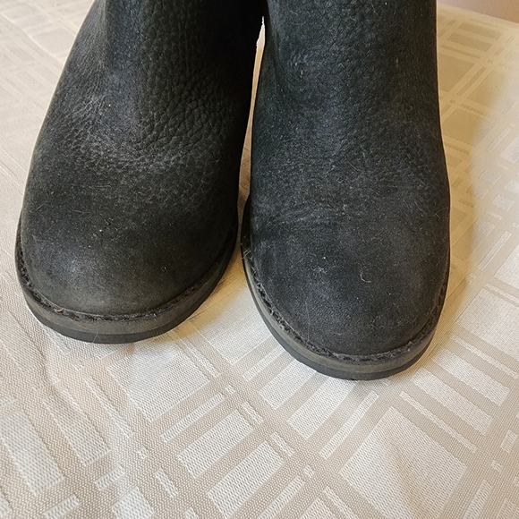 Timberland black suede tall boots heels 8 braid detail - Picture 7 of 11